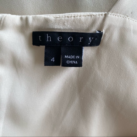 Theory 100% Silk White Cocktail Dress Size 4 - Picture 10 of 11